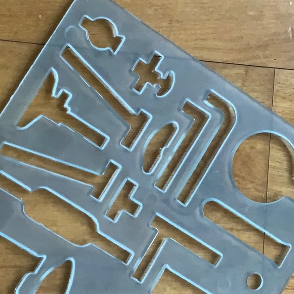 Two stencils ( drawing science lab glass ) - Picture 2 of 3